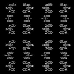 Pixel pattern with group of fish