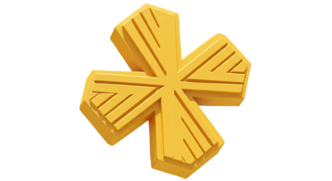 Isolated Yellow Cross - Powered by Adobe