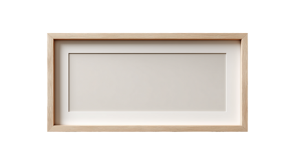 Holzrahmen rechteckig in natürlicher Optik PNG mit transparentem Hintergrund

