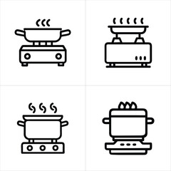 icon set of kitchen utensils