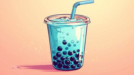Colorful Boba Drink Illustration (2)