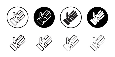 mottled skin icon outline collection or set in black and white