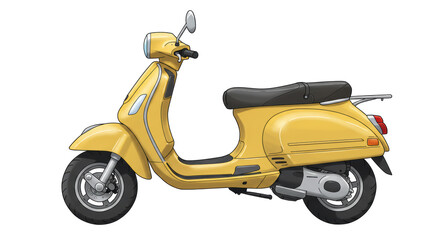 Isolated Yellow Scooter