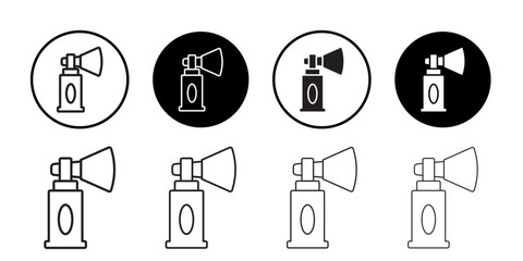 Puck icon outline collection or set in black and white