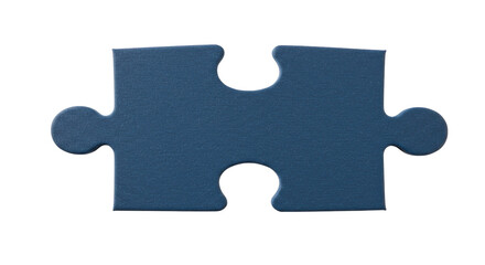 Isolated Blue Puzzle Piece