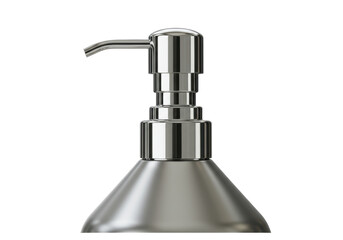 Isolated Chrome Metal Pump Dispenser