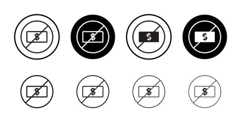 Stop Corruption icon outline collection or set in black and white