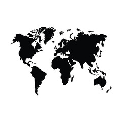 Obraz premium world map on black