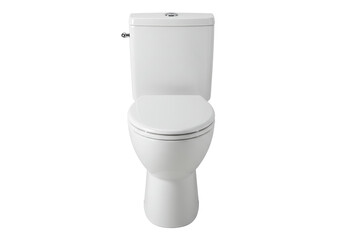 Isolated Modern White Toilet with Dual Flush System