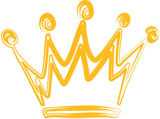 Crown queen or king hand drawn, royal, imperial, monarch