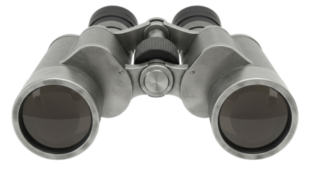 Isolated binoculars on white background