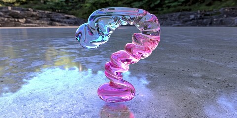 Glassy Swirl Question Mark Design