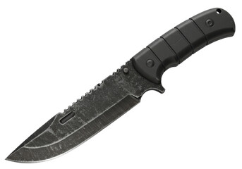 Isolated Tactical Combat Knife with Serrated Edge