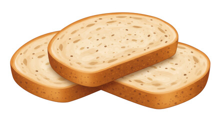 Isolated Sliced Bread