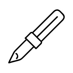 Outline dropper tool vector for chemistry lab equipment and science experiment use