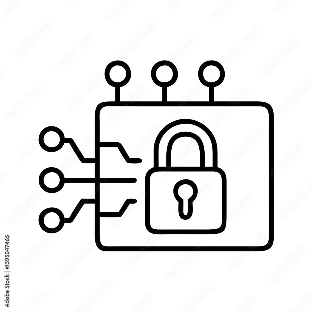 Poster security system lock technology protection data privacy network safety access control