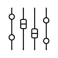 Audio mixer sound equalizer sliders levels control panel settings interface icon