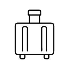 Suitcase travel bag luggage baggage icon vector illustration outline style art