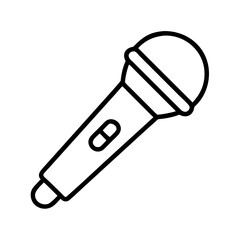Microphone vector icon for podcasting singing karaoke and audio recording design