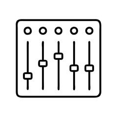 Sound mixer icon vector illustration for audio engineering and music production use