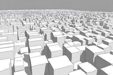 A large expanse of stylized buildings stretching into the distance