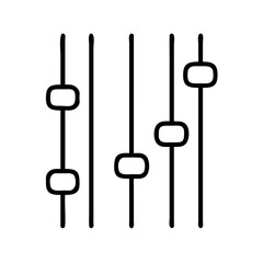Illustration of audio mixer sound control panel equalizer music volume adjustment