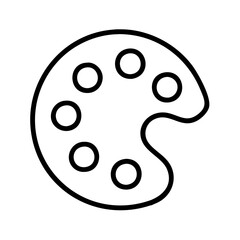 Paint palette vector art illustration for painting and artistic design projects online