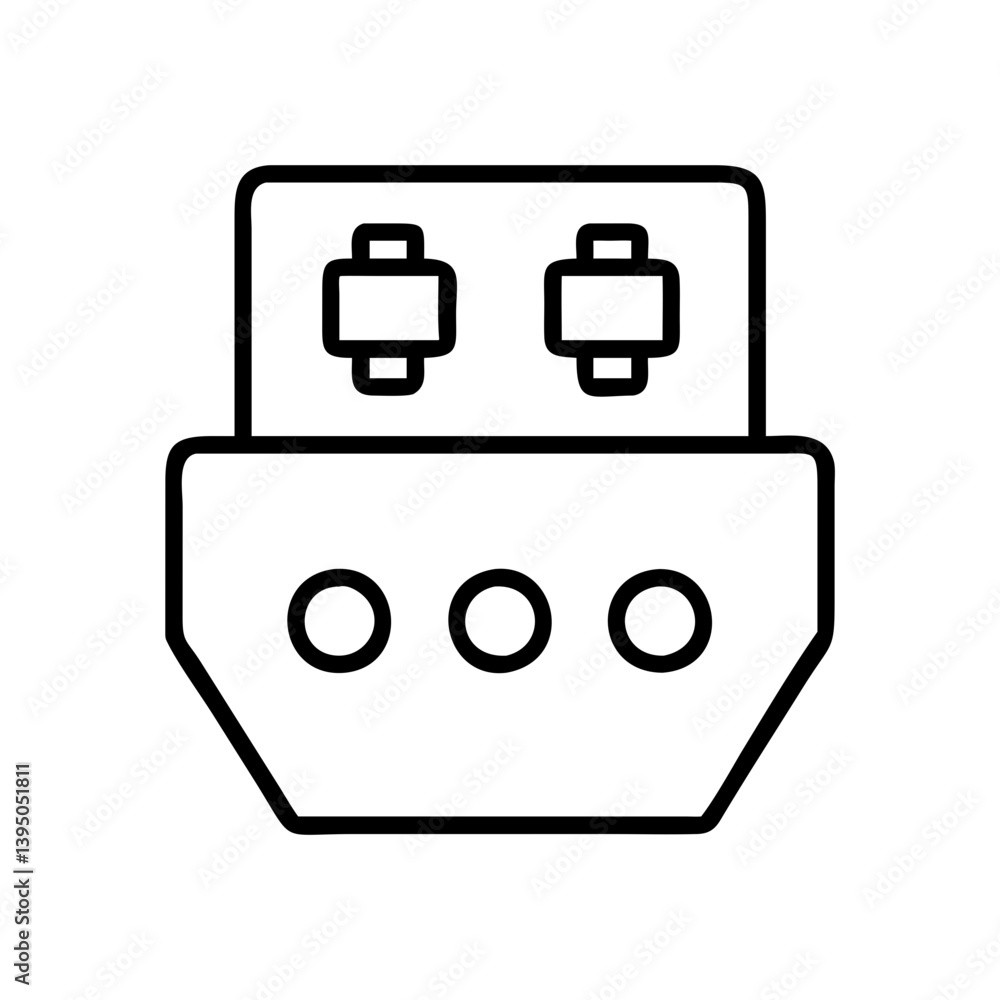 Poster find vector graphic of a usb port connector for data transfer and connectivity use