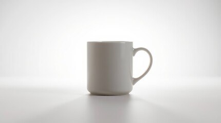 Obraz premium Steaming White Mug Illustration