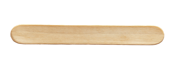 Light-colored wooden popsicle stick