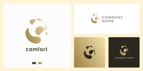 Comfort panda logo design template © cre_ART_ive