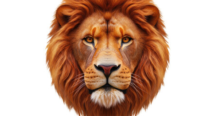 Isolated Majestic Lion Face