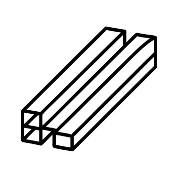 Illustration of parallel rectangular bars optical illusion vector drawing art