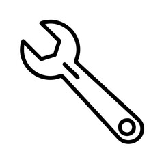 Wrench tool vector icon illustration for repair maintenance and construction work