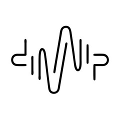 Sound wave graphic design vector illustration audio signal waveform abstract art