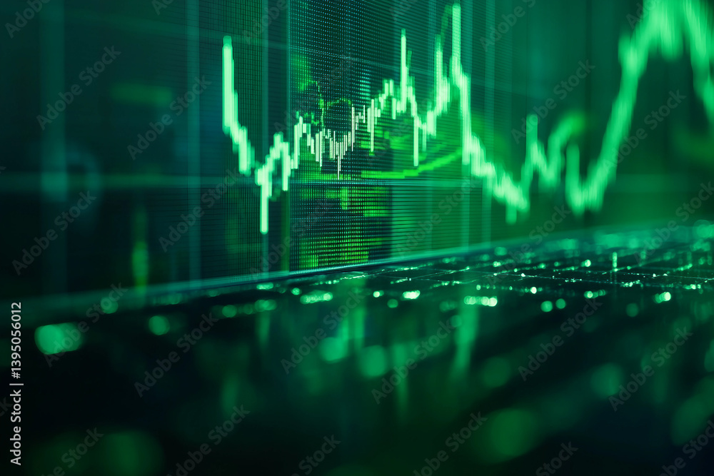 Poster abstract background with colorful charts and graphs with statistics generated with ai