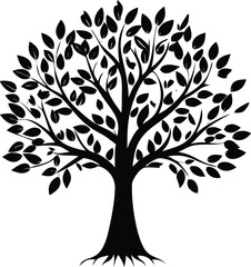 “Tree Silhouettes: Nature’s Shadows in Minimalist Beauty”