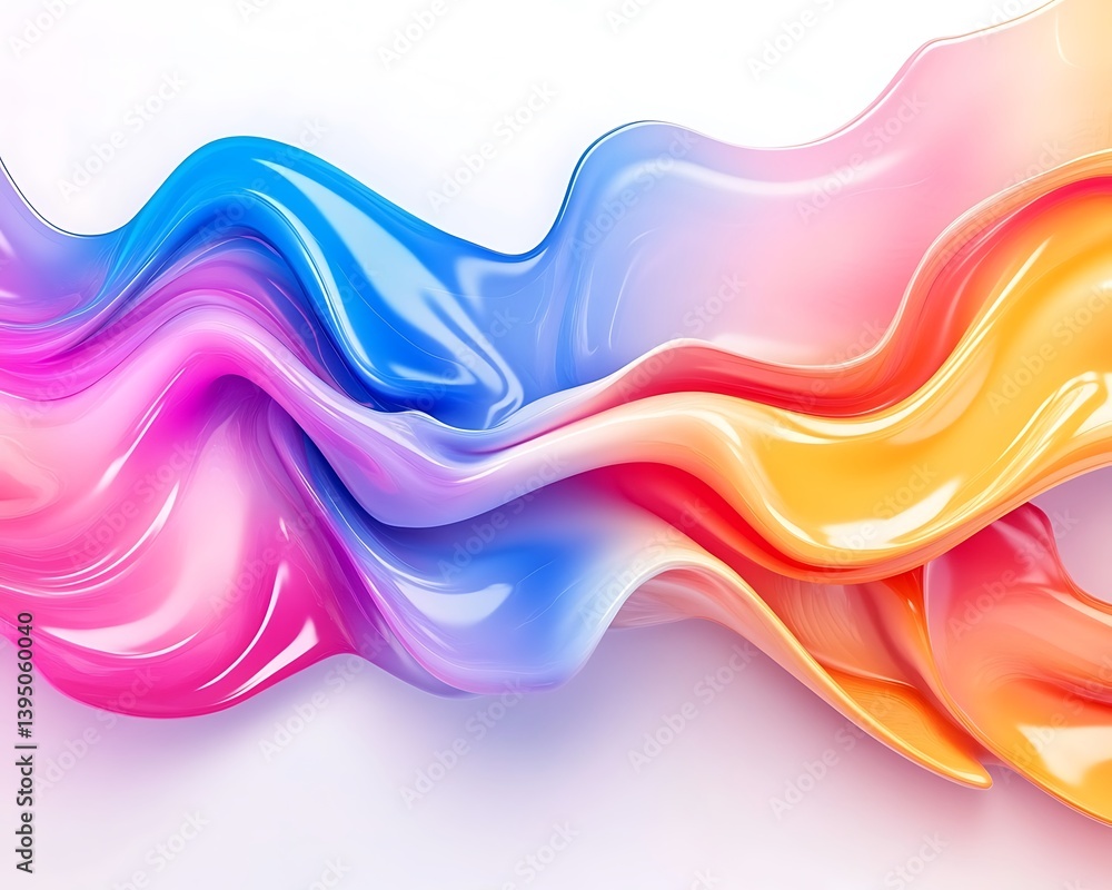 Sticker a dynamic swirl of colors that flow together seamlessly