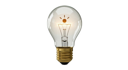 Isolated light bulb on white background