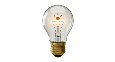 Isolated light bulb on white background