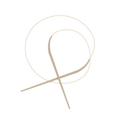 Circular knitting needles on a long line Vector illustration