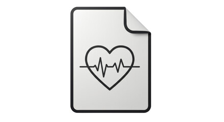 Isolated Heartbeat Graph on a Medical File Document