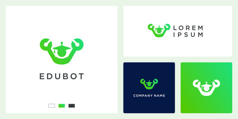 Education bot logo design template
