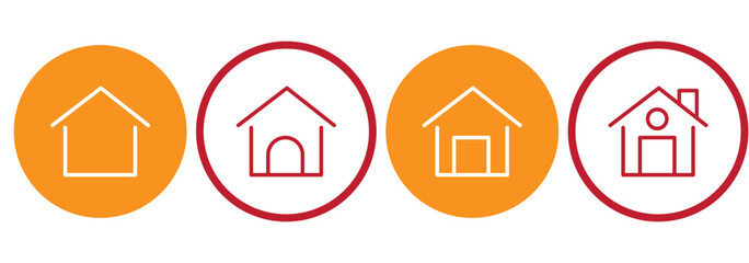 Fototapeta premium House icon set for web and mobile app. Home sign and symbol