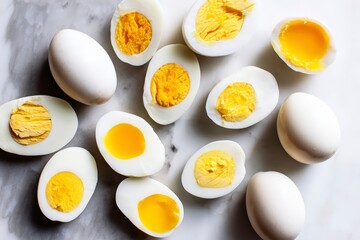 sliced hard boiled eggs