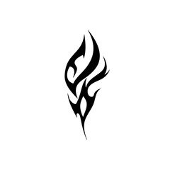 Blazing Edge Flame-Born Tribal Mark logo design illustration tattoo ink