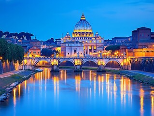 Fototapeta premium Rome Vatican Dusk Reflection
