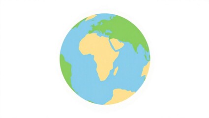 Fototapeta premium Flat earth illustration in minimalist style