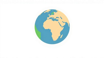 Fototapeta premium Flat earth illustration in minimalist style
