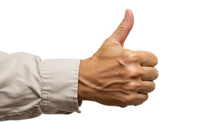 Isolated Hand Giving Thumbs Up